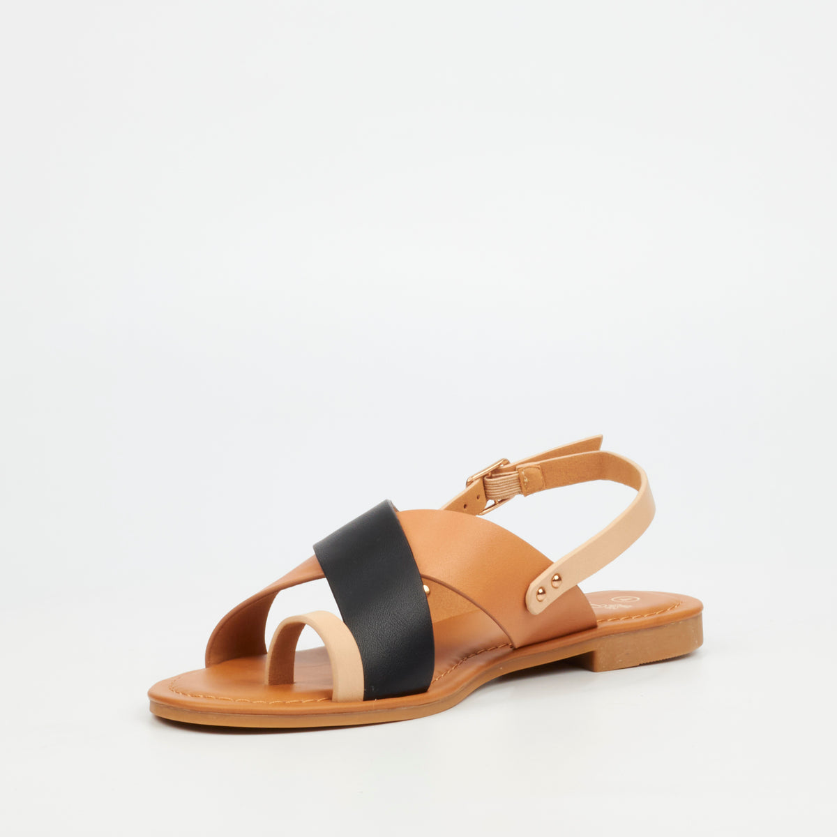 Butterfly Feet Palms 2 Flat Sandals - Black footwear Butterfly Feet