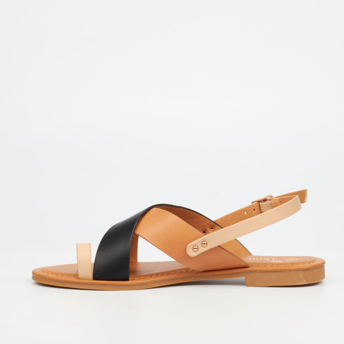 Butterfly Feet Palms 2 Flat Sandals - Black footwear Butterfly Feet