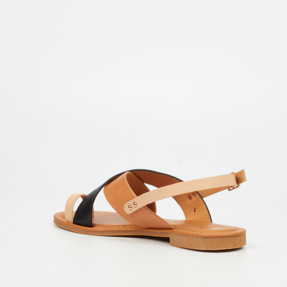 Butterfly Feet Palms 2 Flat Sandals - Black footwear Butterfly Feet