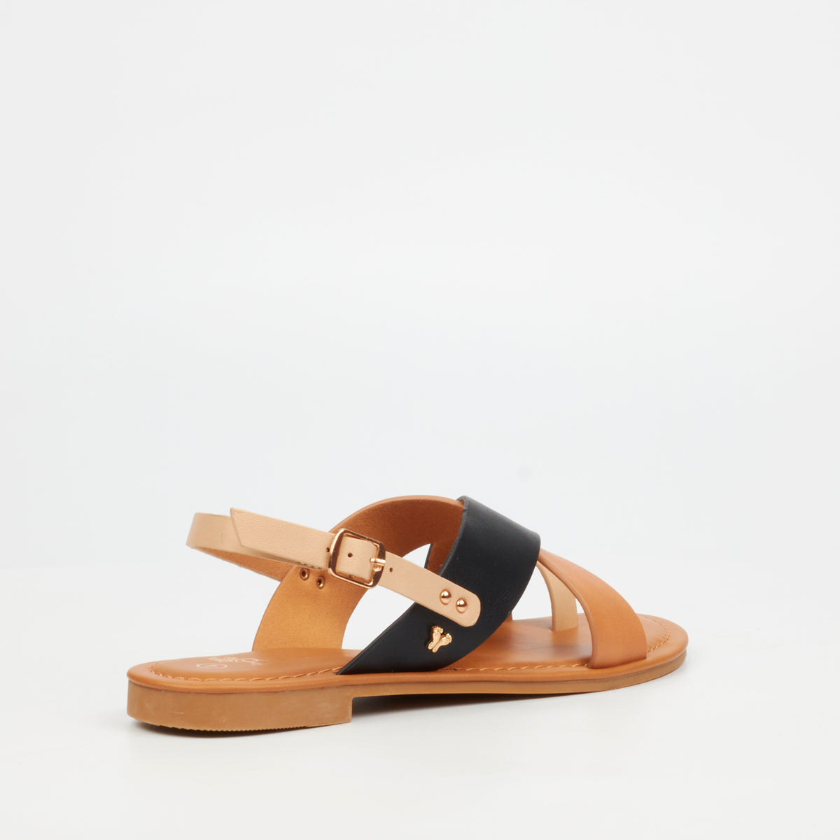 Butterfly Feet Palms 2 Flat Sandals - Black footwear Butterfly Feet
