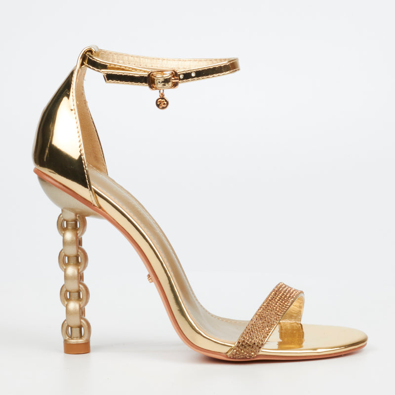 Miss Black Panna 2 Heel - Gold