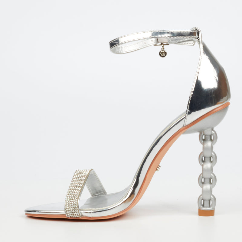 Miss Black Panna 2 Heel - Silver