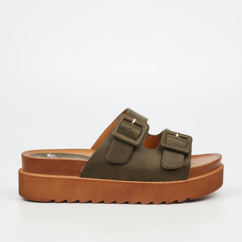 Butterfly Feet Patos 3 Flatform - Olive footwear Butterfly Feet