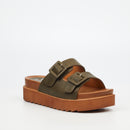 Butterfly Feet Patos 3 Flatform - Olive footwear Butterfly Feet