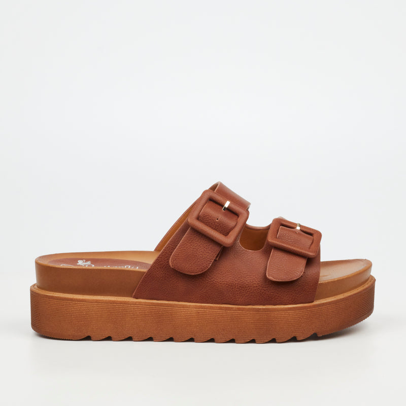 Butterfly Feet Patos 3 Flatform - Tan footwear Butterfly Feet