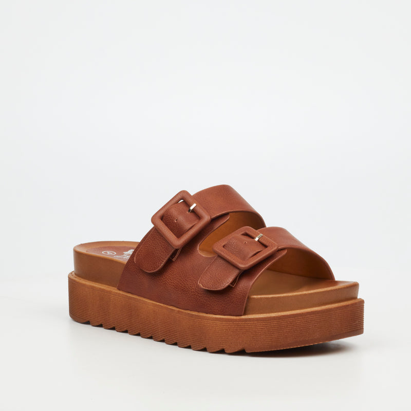 Butterfly Feet Patos 3 Flatform - Tan footwear Butterfly Feet