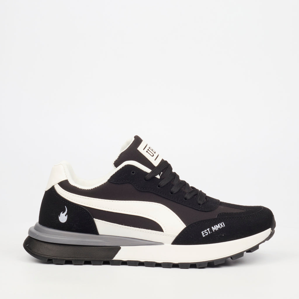 Urbanart Peak 1 Faux Nubuck Sneaker - Black footwear UBRT
