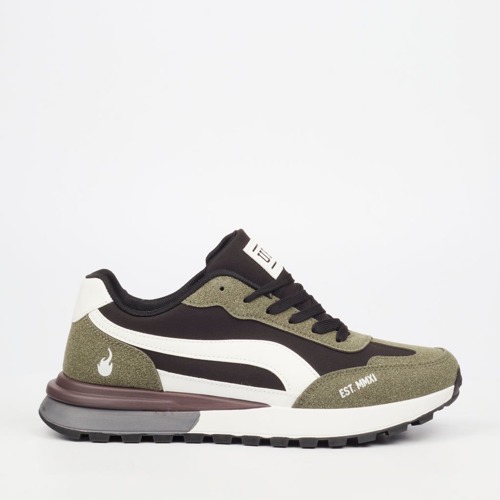 Urbanart Peak 1 Faux Nubuck Sneaker - Olive footwear UBRT