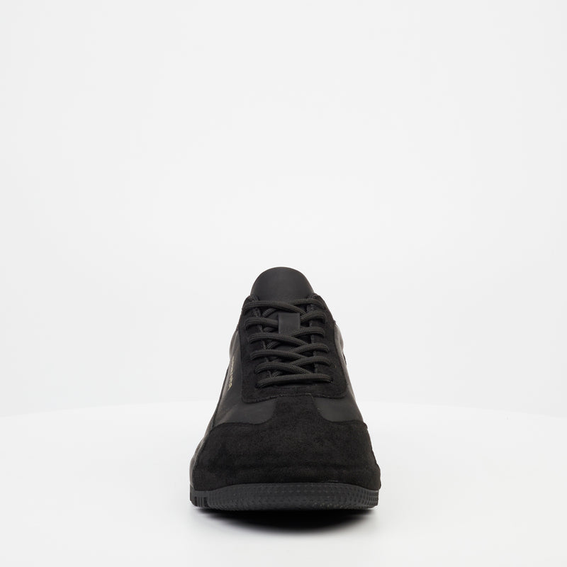 Mazerata Perlo 1 Faux Suede / Faux Nubuck Sneaker - Black footwear Mazerata   