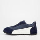 Mazerata Perlo 1 Faux Suede/ Faux Nubuck Sneaker - Navy footwear Mazerata   