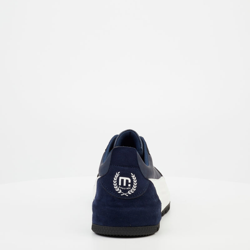 Mazerata Perlo 1 Faux Suede/ Faux Nubuck Sneaker - Navy footwear Mazerata   