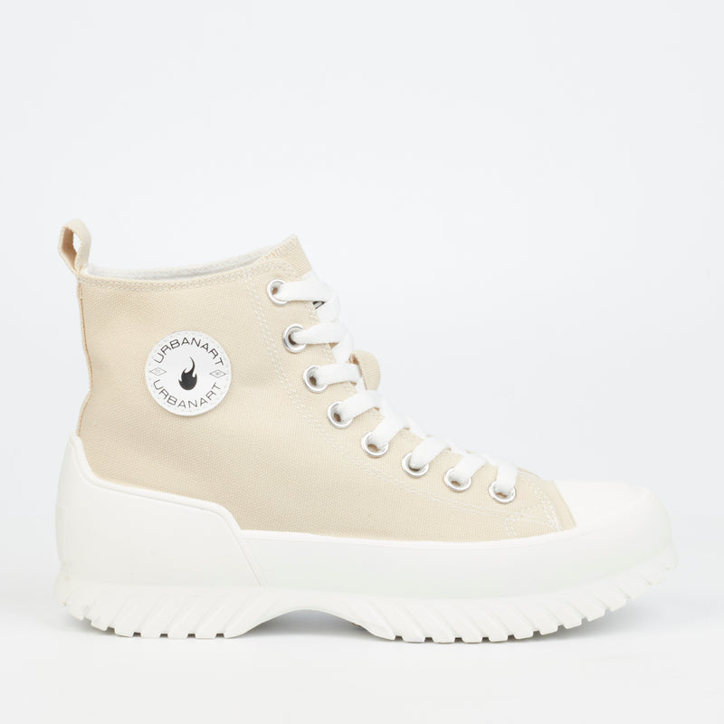 Urbanart Perry 2 Canvas Sneaker - Beige (ladies) footwear UBRT   