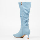 MIss Black Petite 3 High Boot - Blue footwear Miss Black