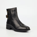 Nicci Tyler Pia 1 Genuine Smooth Leather Ankle Boots - Black footwear Nicci Tyler