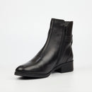 Nicci Tyler Pia 1 Genuine Smooth Leather Ankle Boots - Black footwear Nicci Tyler