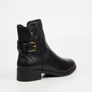 Nicci Tyler Pia 1 Genuine Smooth Leather Ankle Boots - Black footwear Nicci Tyler
