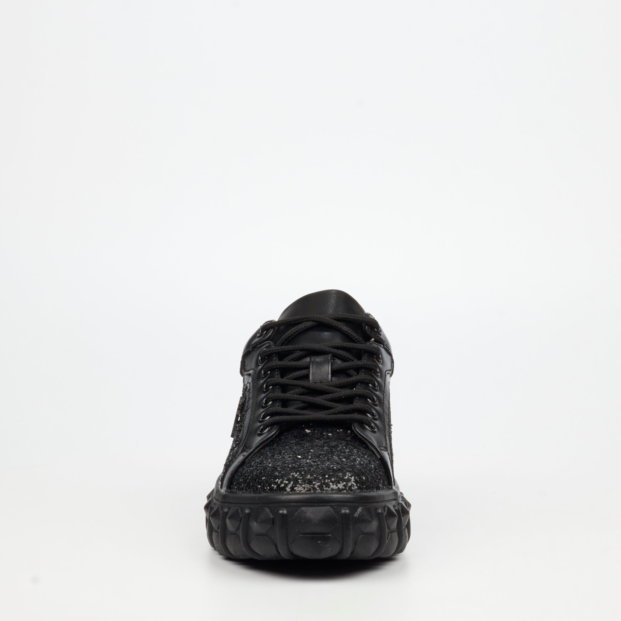Mazerata Pigale 10 Rhinestone Sneaker - Black footwear Mazerata