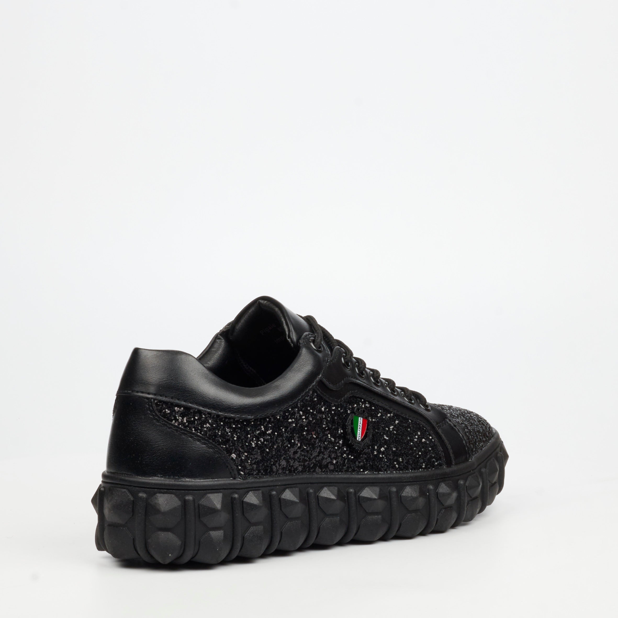 Mazerata Pigale 10 Rhinestone Sneaker - Black footwear Mazerata