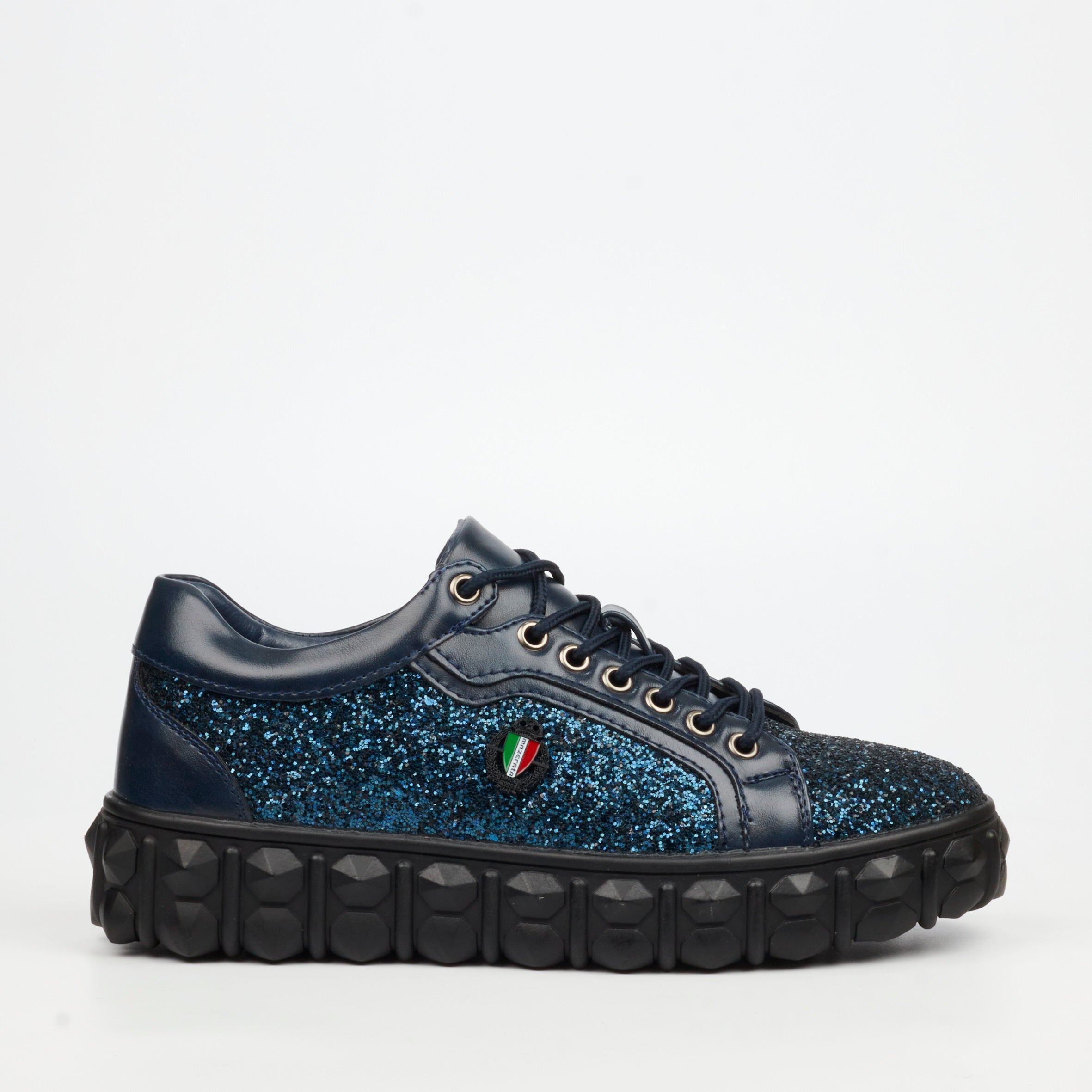 Mazerata Pigale 10 Rhinestone Sneaker - Navy footwear Mazerata