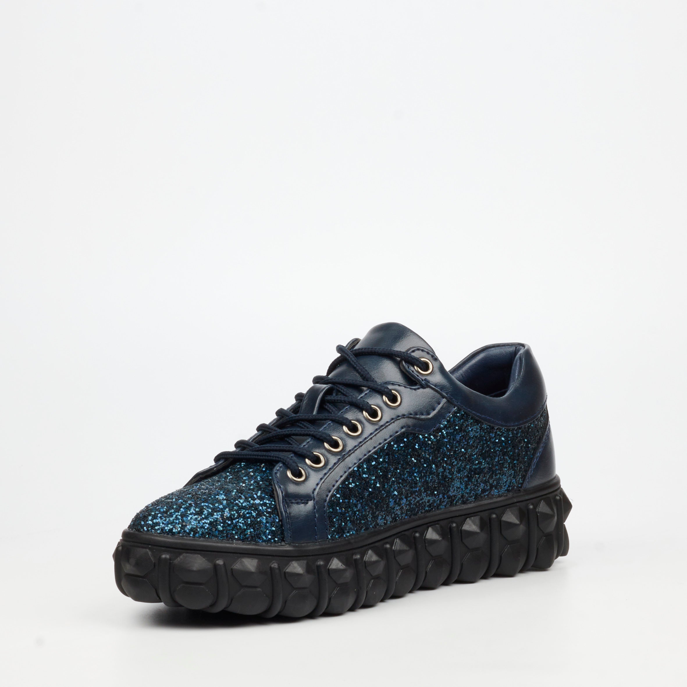 Mazerata Pigale 10 Rhinestone Sneaker - Navy footwear Mazerata
