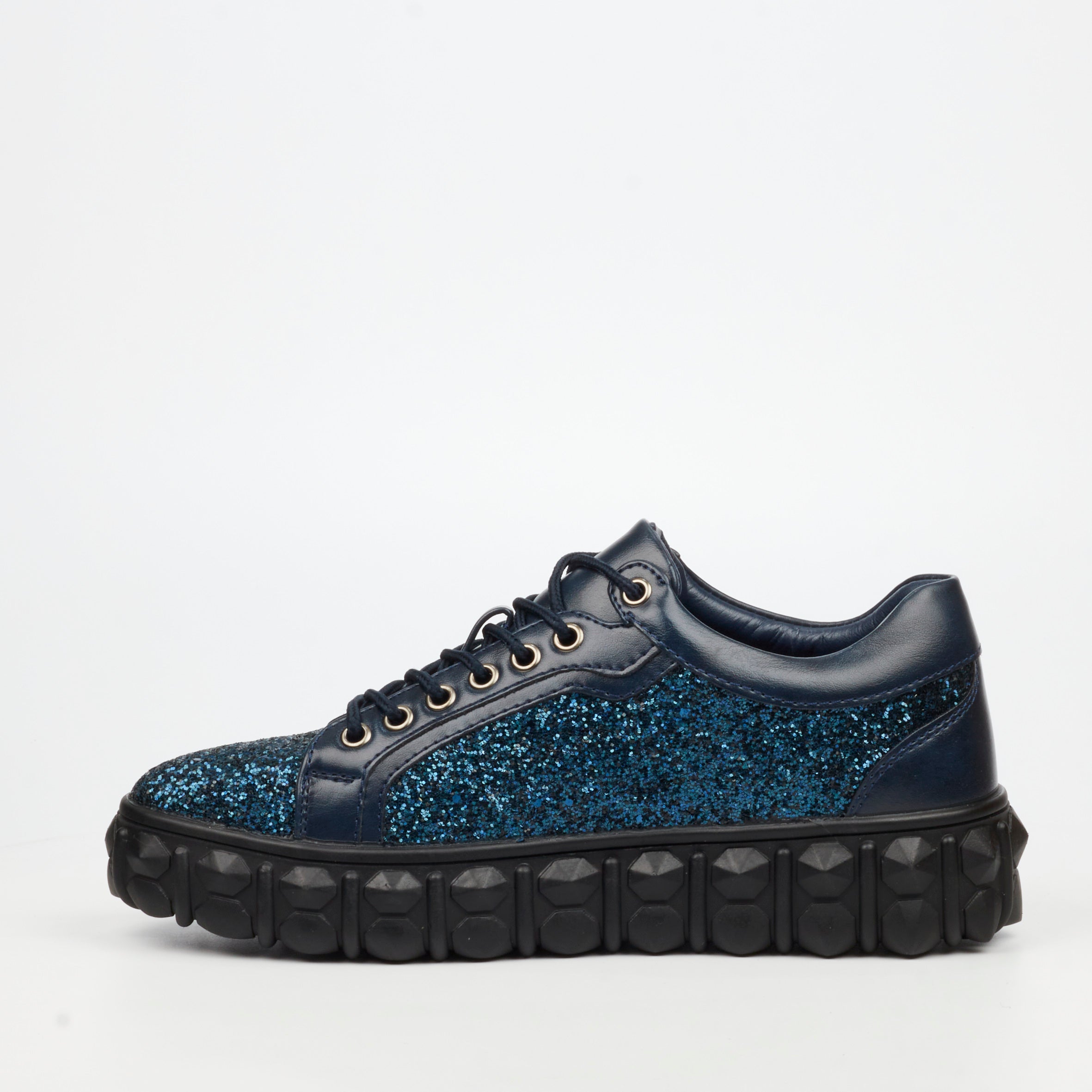 Mazerata Pigale 10 Rhinestone Sneaker - Navy footwear Mazerata