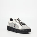 Mazerata Pigale 10 Rhinestone Sneaker - White footwear Mazerata