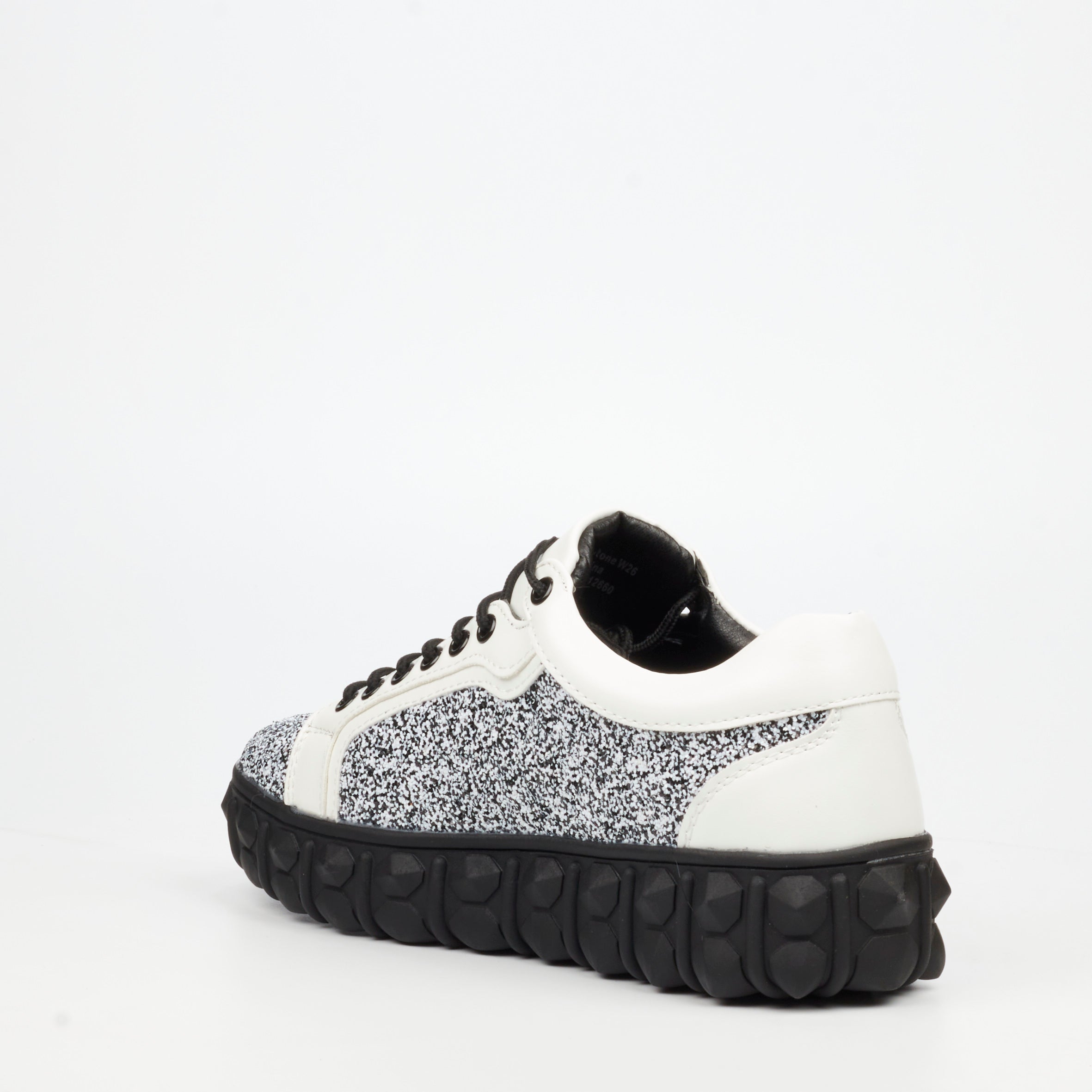 Mazerata Pigale 10 Rhinestone Sneaker - White footwear Mazerata