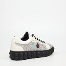 Mazerata Pigale 10 Rhinestone Sneaker - White footwear Mazerata