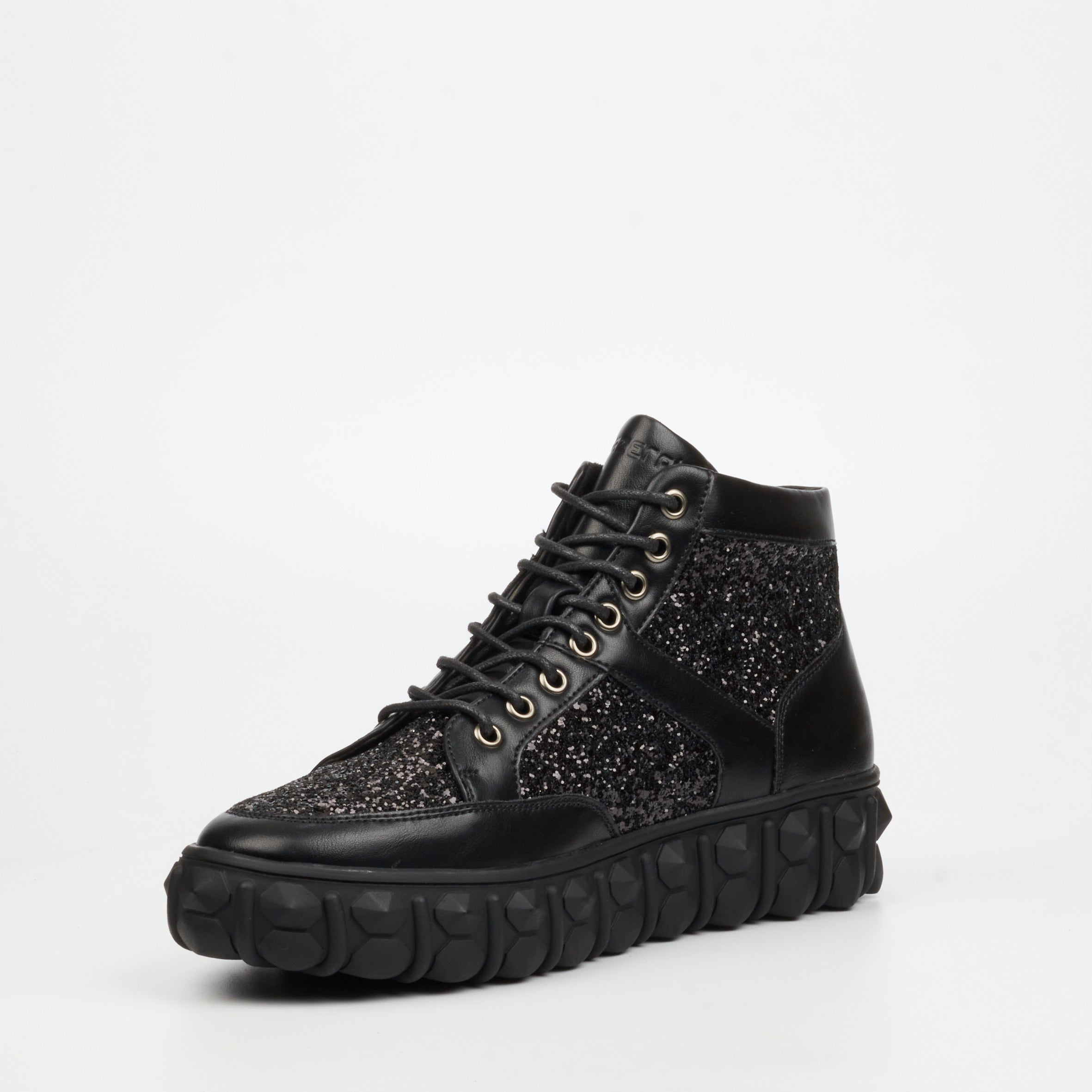 Mazerata Pigale 12 Rhinestone Sneaker - Black footwear Mazerata