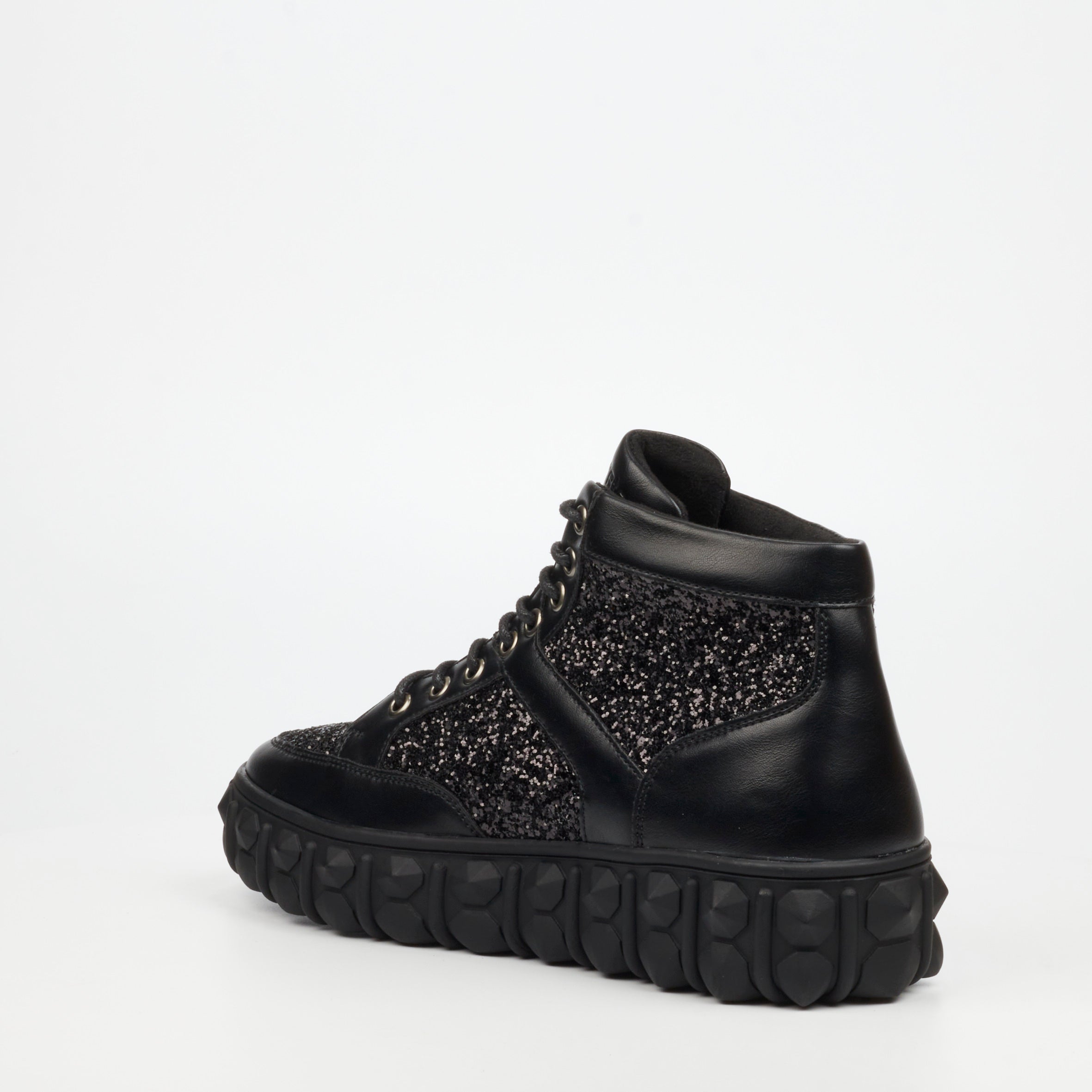 Mazerata Pigale 12 Rhinestone Sneaker - Black footwear Mazerata