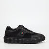 Mazerata Pigale 13 Faux Nubuck / Faux Suede Sneaker - Black footwear Mazerata