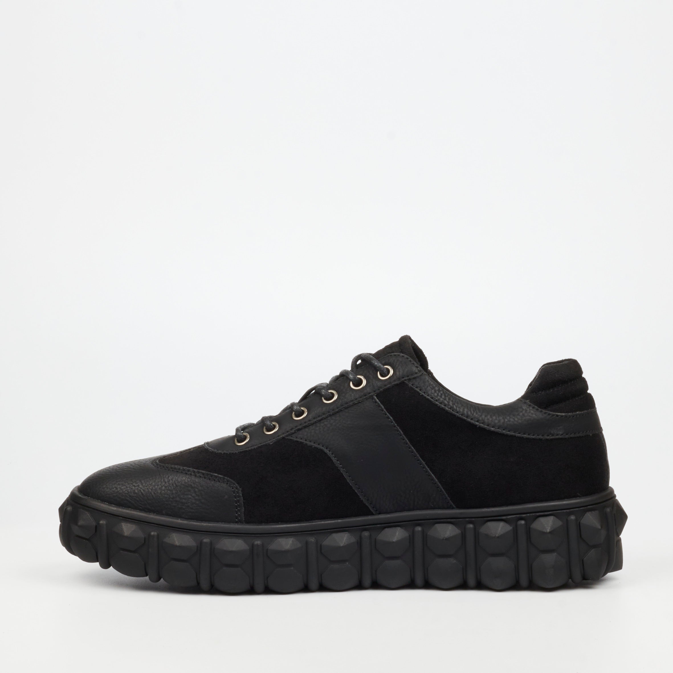 Mazerata Pigale 13 Faux Nubuck / Faux Suede Sneaker - Black footwear Mazerata