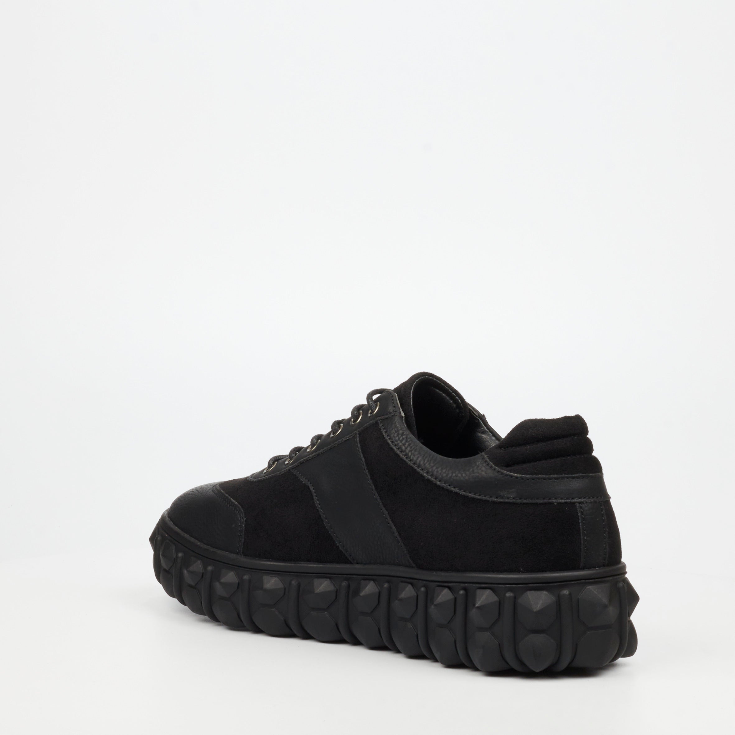 Mazerata Pigale 13 Faux Nubuck / Faux Suede Sneaker - Black footwear Mazerata