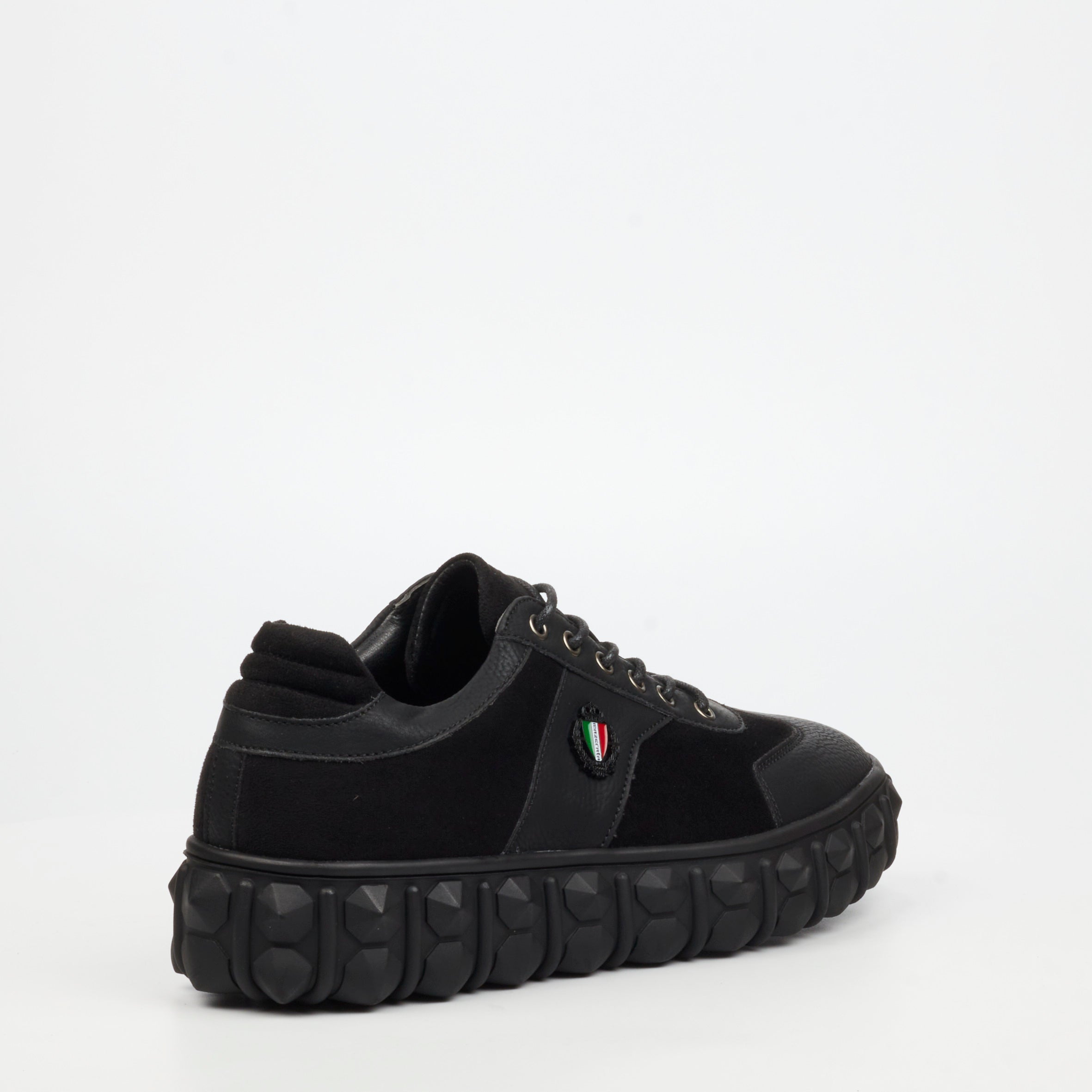 Mazerata Pigale 13 Faux Nubuck / Faux Suede Sneaker - Black footwear Mazerata