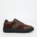 Mazerata Pigale 13 Faux Nubuck / Faux Suede Sneaker - Chocolate footwear Mazerata