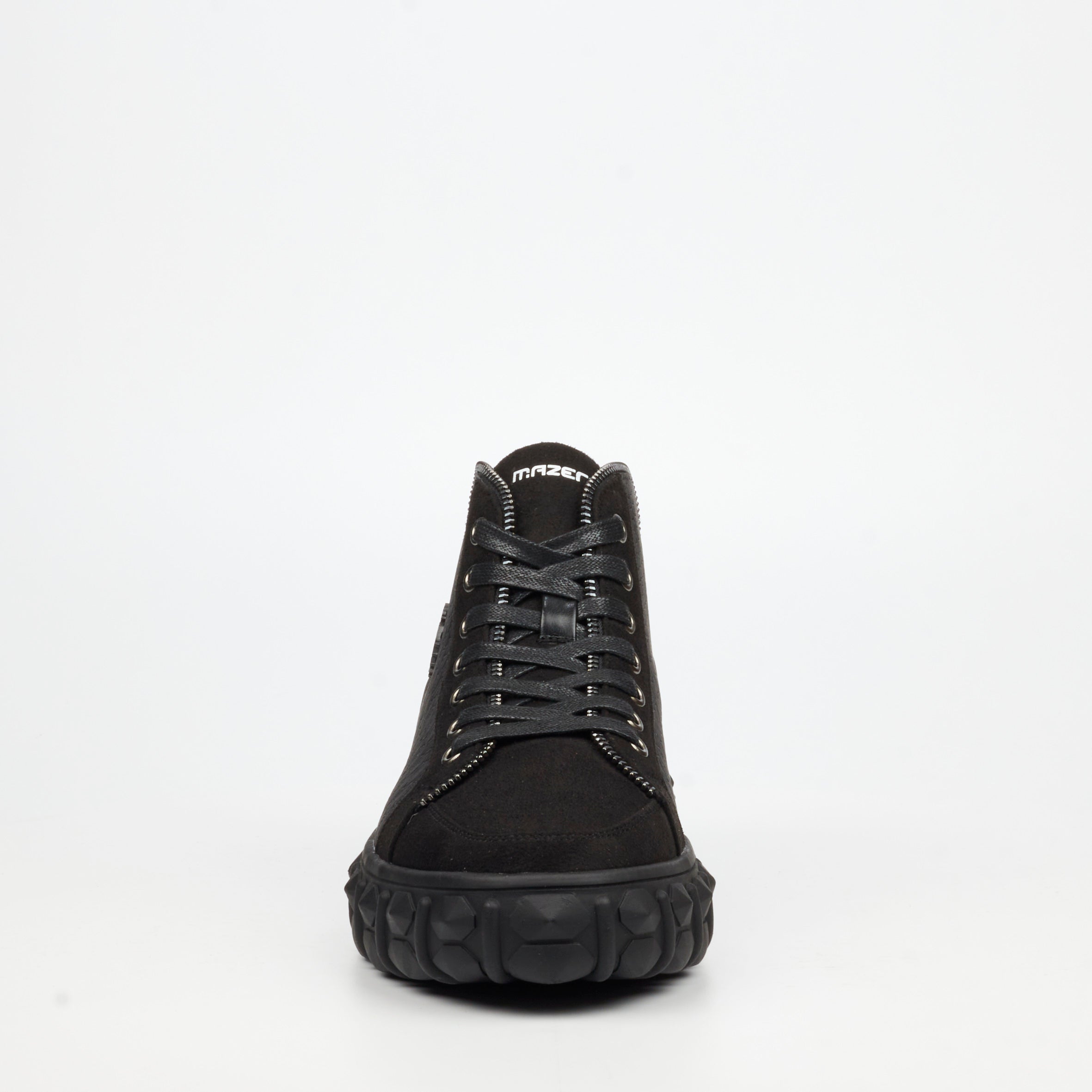 Mazerata Pigale 15 Faux Suede / Print Ankle Boot - Black footwear Mazerata