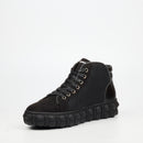 Mazerata Pigale 15 Faux Suede / Print Ankle Boot - Black footwear Mazerata