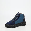Mazerata Pigale 15 Faux Suede / Print Ankle Boot - Navy footwear Mazerata
