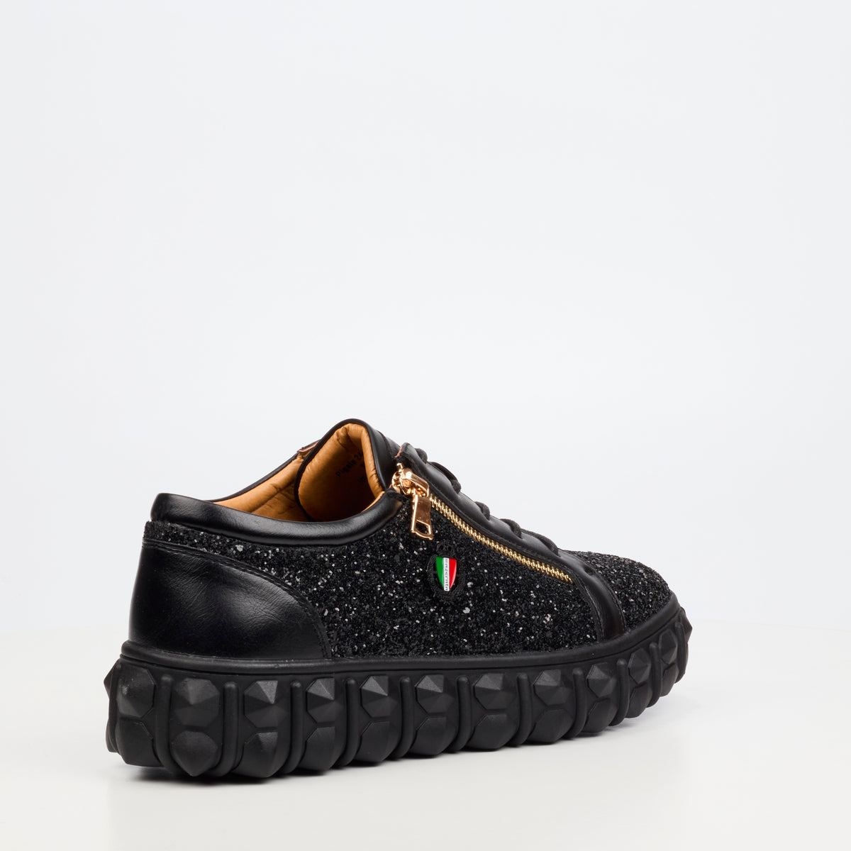 Mazerata Pigale 24 Rhinestone Sneaker - Black footwear Mazerata