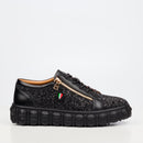 Mazerata Pigale 24 Rhinestone Sneaker - Black footwear Mazerata