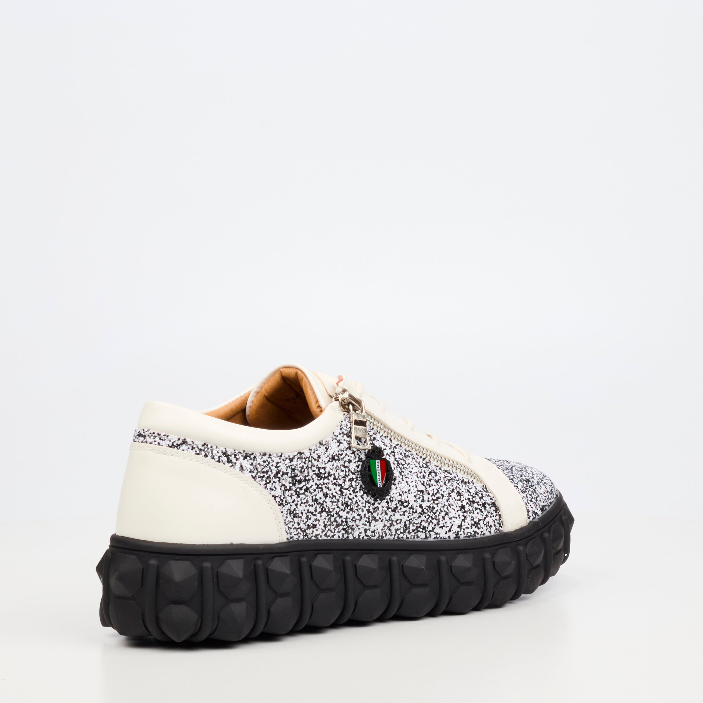 Mazerata Pigale 24 Rhinestone Sneaker - White footwear Mazerata