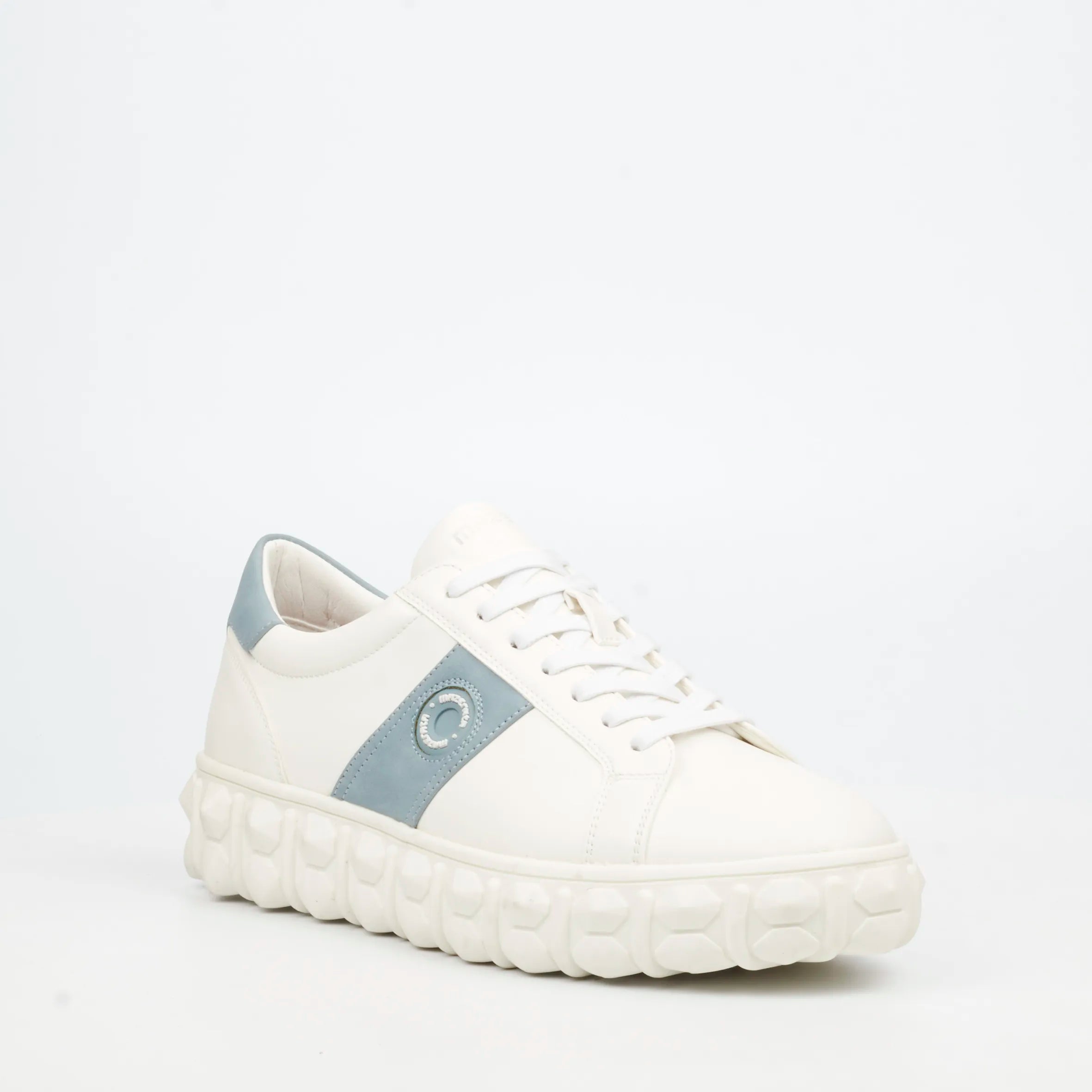 Mazerata Pigale 29 Faux Wax / Faux Suede Sneaker - White
