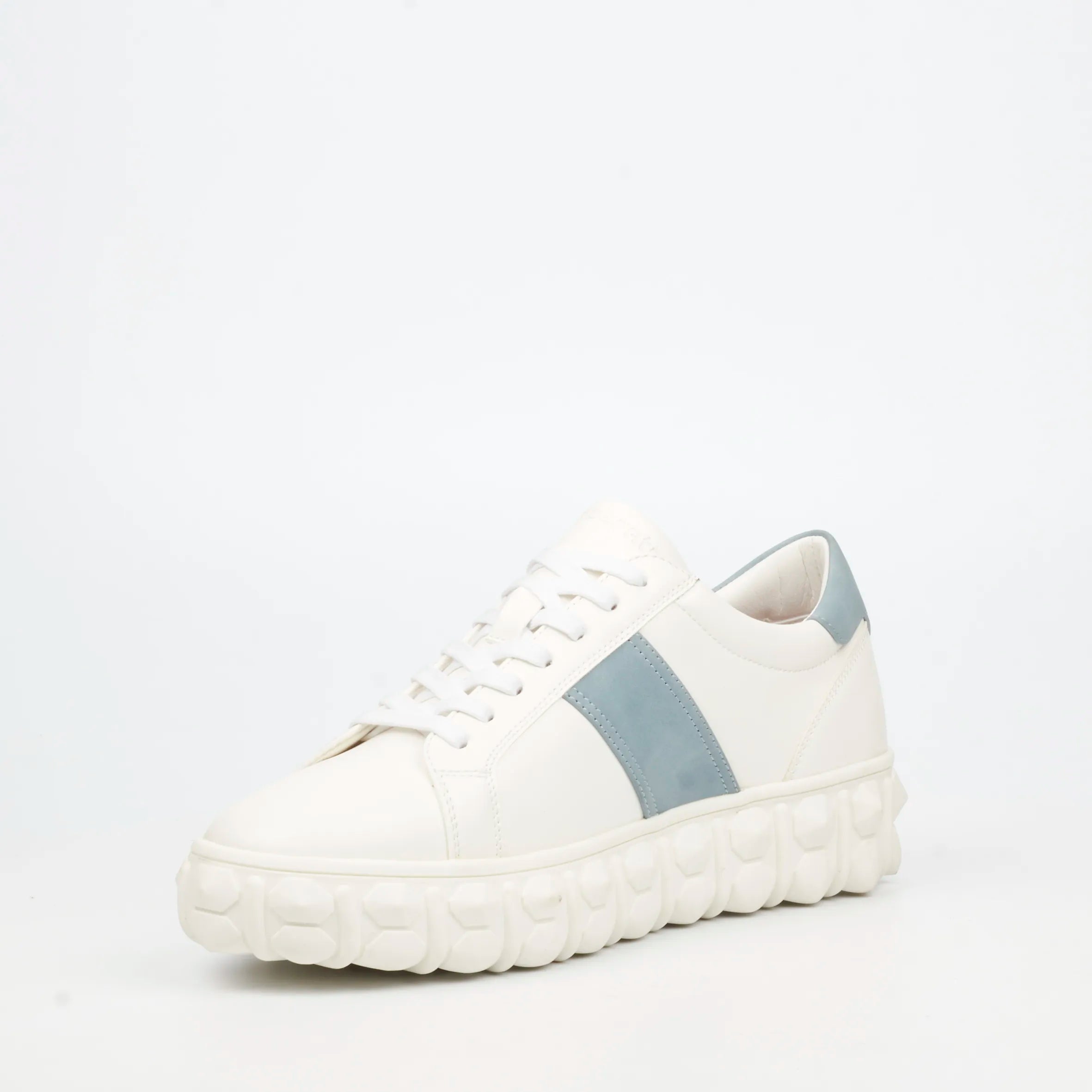 Mazerata Pigale 29 Faux Wax / Faux Suede Sneaker - White