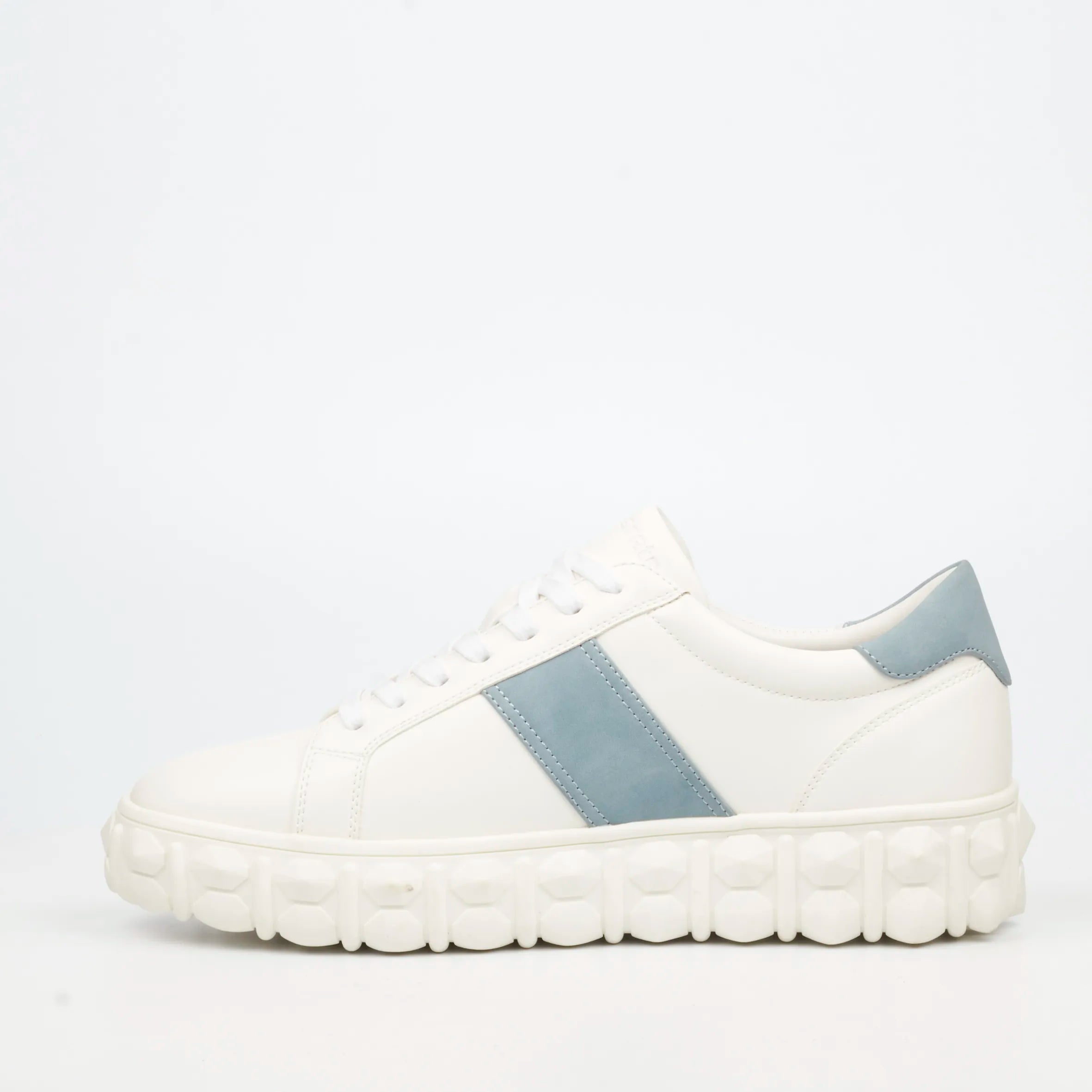 Mazerata Pigale 29 Faux Wax / Faux Suede Sneaker - White