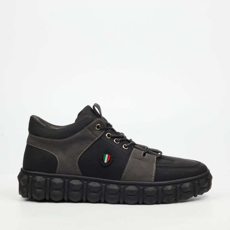 Mazerata Pigale 2 Faux Nubuck Ankle Boot - Black footwear Mazerata