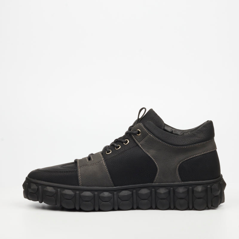 Mazerata Pigale 2 Faux Nubuck Ankle Boot - Black footwear Mazerata