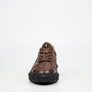 Mazerata Pigale 37 Faux Patent / Snake Sneaker - Chocolate footwear Mazerata