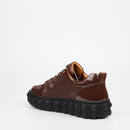 Mazerata Pigale 37 Faux Patent / Snake Sneaker - Chocolate footwear Mazerata