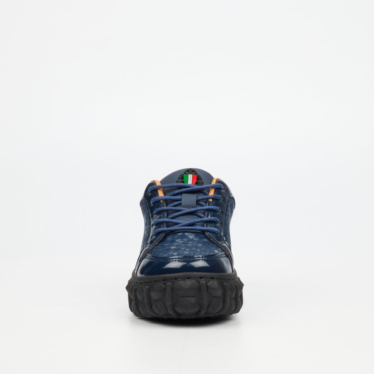 Mazerata Pigale 37 Faux Patent / Snake Sneaker - Navy (Youth)