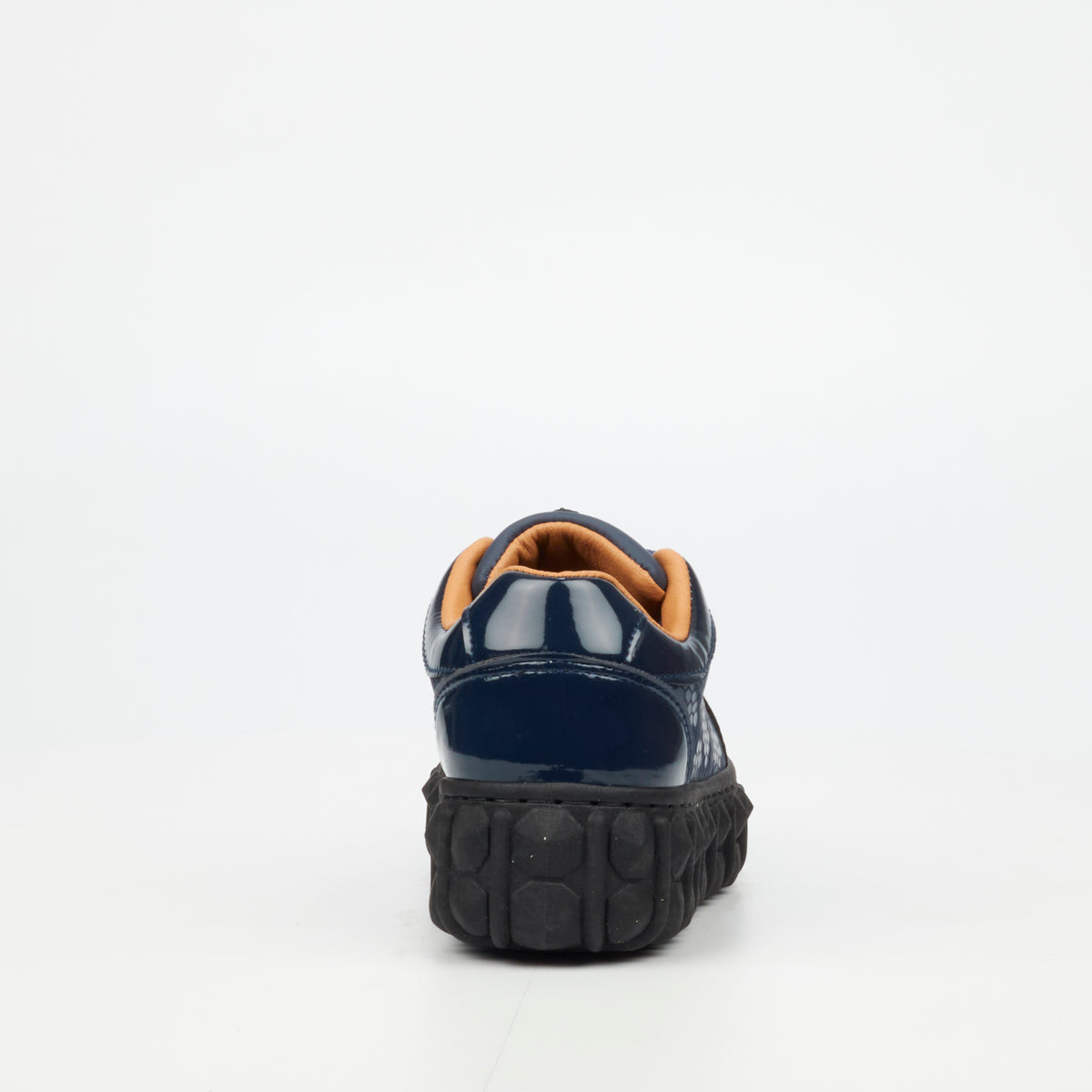 Mazerata Pigale 37 Faux Patent / Snake Sneaker - Navy (Youth)